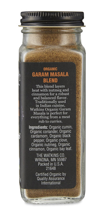 Watkins Organic Garam Masala Blend, 2.6 oz. (Pack of 1)
