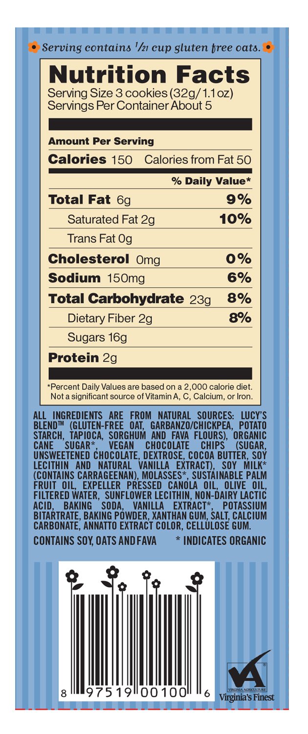 Lucy'S Chocolate Chip Cookies, 5.5 Ounce Boxes (Pack Of 8)