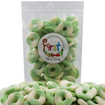 FirstChoiceCandy Gummy Rings (Sour Mini Watermelon, 1 Pound (Pack of 1))
