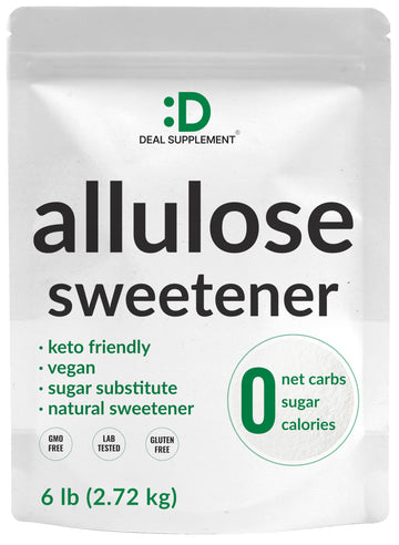 Allulose Sweetener 6 Pounds - Natural Sugar Substitutes, No Aftertaste - Keto Friendly, Vegan, Zero Net Carb, Zero Calorie - Gre