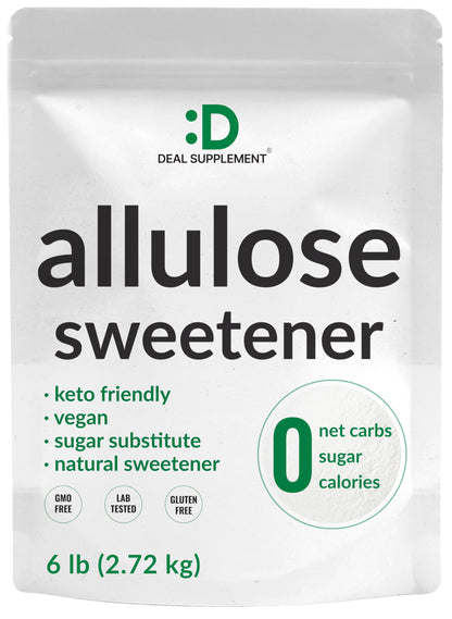 Allulose Sweetener 6 Pounds - Natural Sugar Substitutes, No Aftertaste - Keto Friendly, Vegan, Zero Net Carb, Zero Calorie - Gre