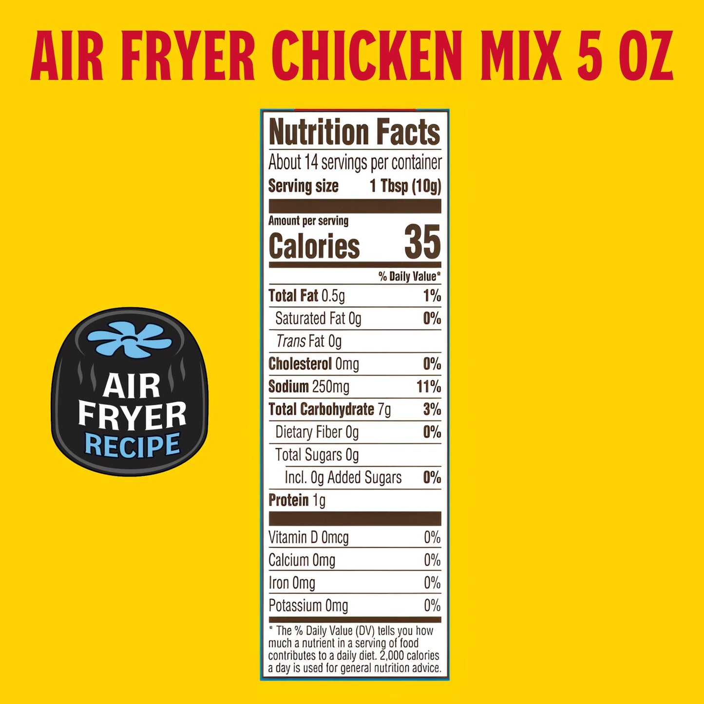 Louisiana Fish Fry, Air Fryer Chicken Coating Mix, 5 oz (Pack of 6) Each Box Coats 2 lbs of Chicken - Easy to Cook Air Fried Chi