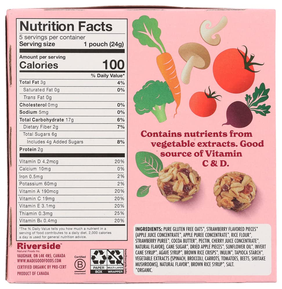 Madegood Organic Strawberry Granola Minis, 4.25 Oz