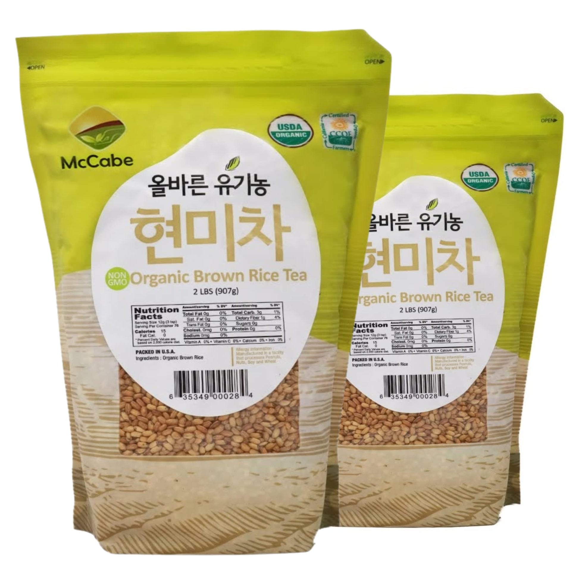 McCabe Organic Brown Rice Tea - Roasted Brown Rice Tea Korean | Rich in Fibers and Minerals | USDA and CCOF Certified Organic | 