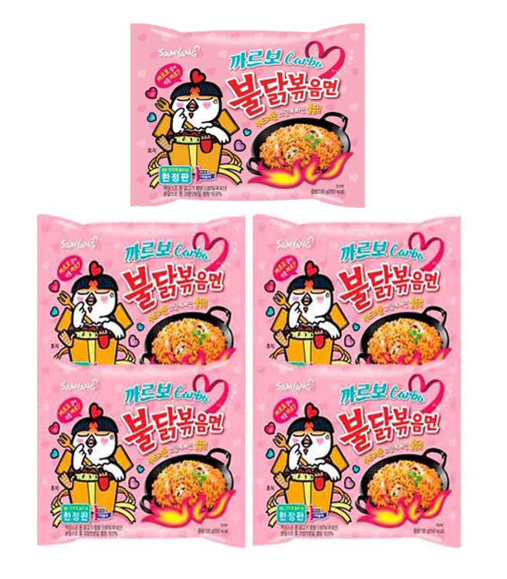 Samyang Hot Chicken Stir Fried Ramen Noodle, Carbo 5 Pk, 22.9 Ounce