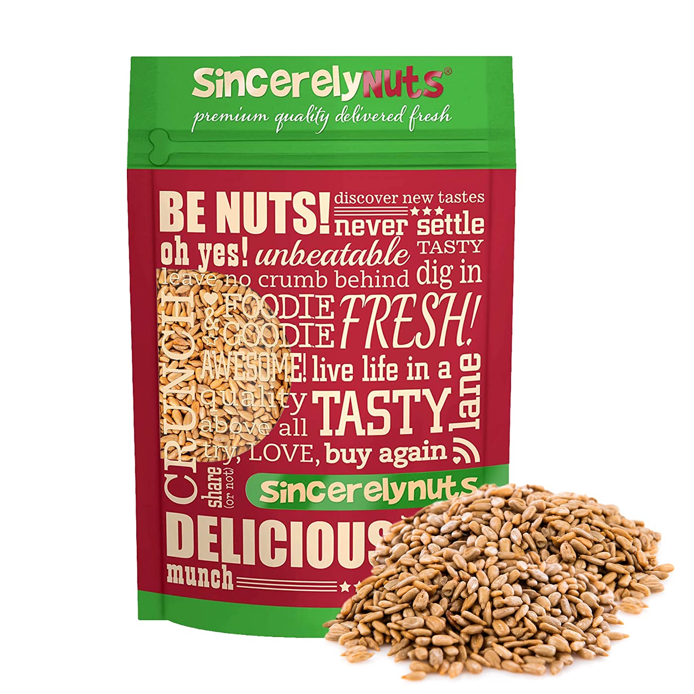 Sincerely Nuts Sunflower Seeds Roasted And Salted, Hulled | No Shell, Gluten-Free Snack, Vegan, And Kosher Certified, 2(Lb) Bag