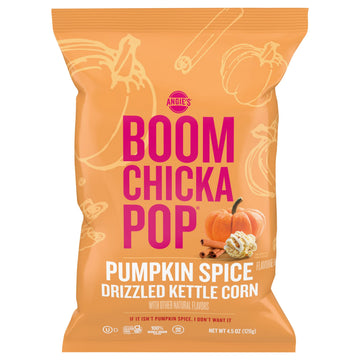 Angies BOOMCHICKAPOP Pumpkin Spice Flavored Drizzled Kettle Corn Popcorn 4.5oz - 1 bag