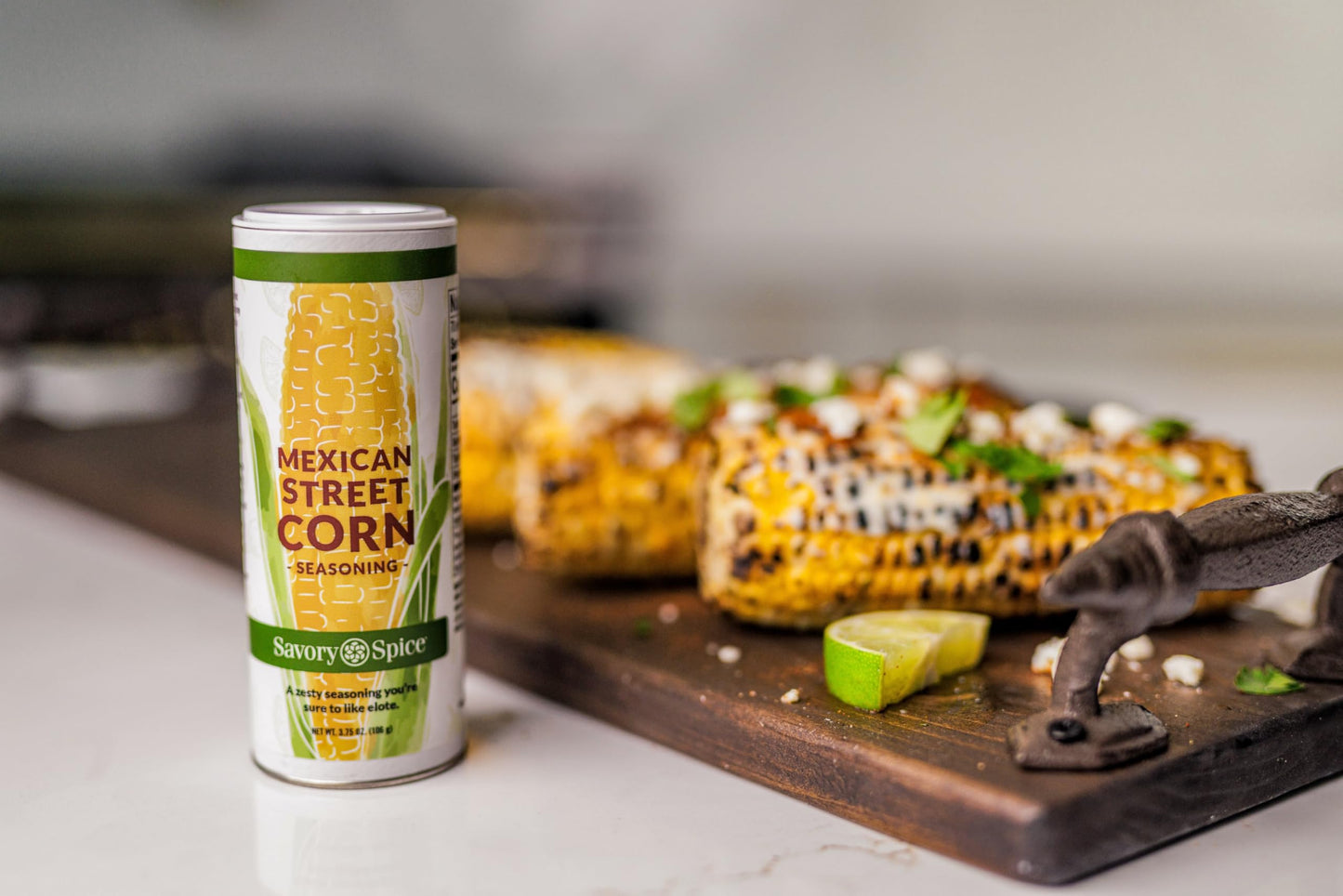 Savory Spice Mexican Street Corn Seasoning - Zesty Elote Blend for Grilled Corn & Esquites, 3.75 oz