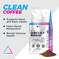Livingood Daily Coffee with Moringa, Ground Medium Roast Coffee with Plant Based Ingredients for Morning Energy, Made with Morin