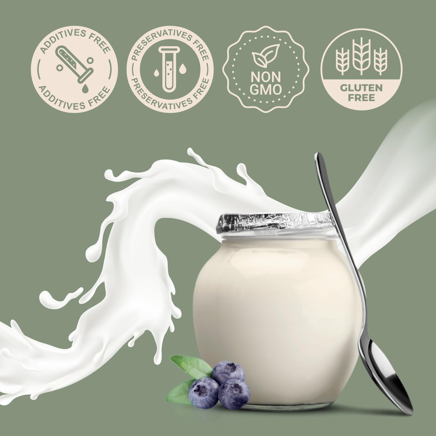 Coolinario Yogurt Starter Culture, 10-Pack 1.5g Sachets, Non-GMO, Gluten Free, Halal & Kosher for Creamy Homemade Yogurt