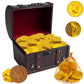 Fruidles Chocolate Coins In Mesh Bags, 10 Belgian Milk Chocolate Half-Dollar Gold Coins Per Mesh Bag, Total 108Oz Mesh Bags (72