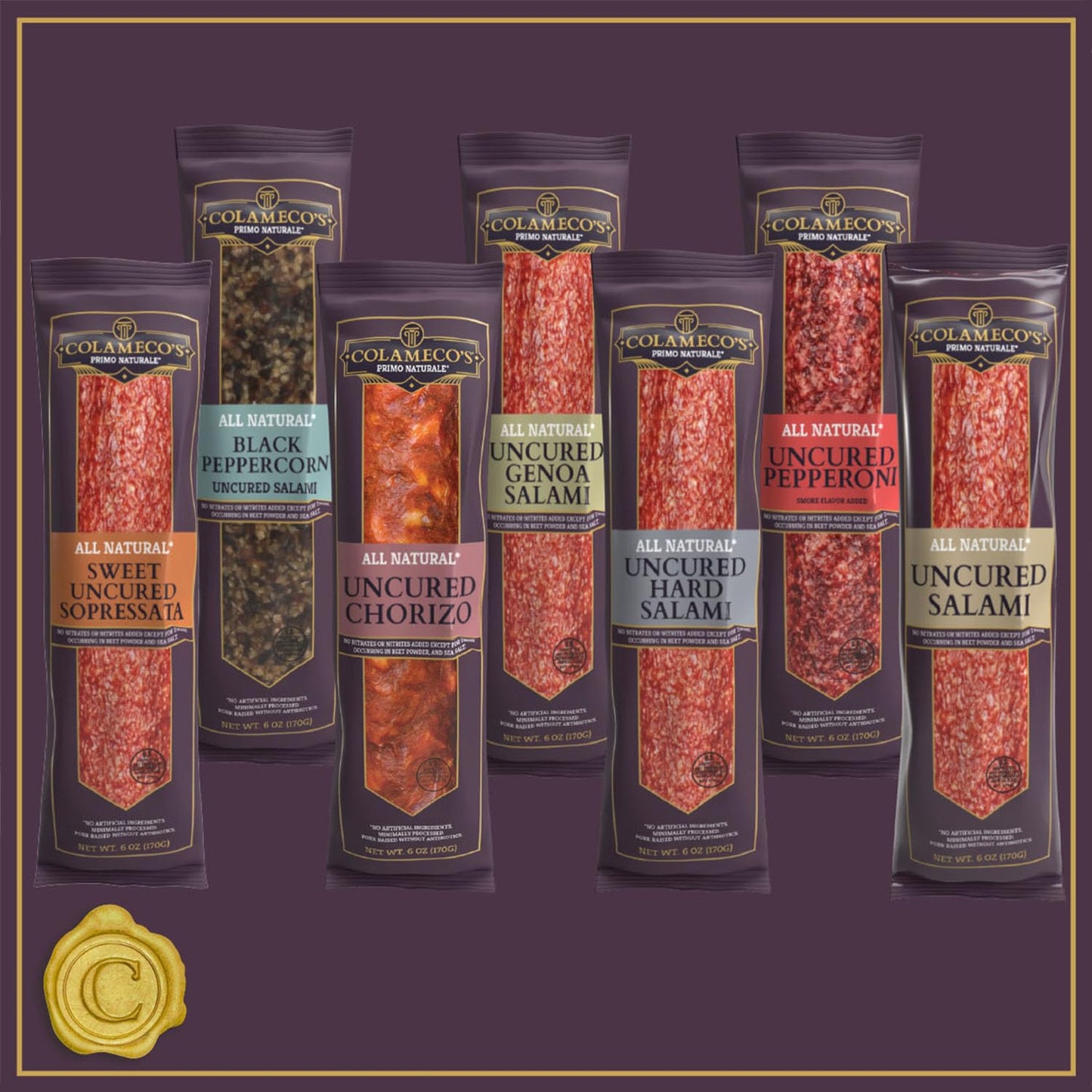 Colameco'S Chorizo Chub - Italian Flavor - All-Natural Chorizo, Humanely Raised Pork - Authentic Old-World Flavor, 6Oz