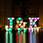 Enshui Light Up Letters Marquee Letters - Colorful Led Letters Lights Alphabet, Battery Powered Color Changing Light Up Letters