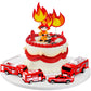 15 Pieces Fire Truck Cake Topper Fireman Cake Topper Firetruck Birthday Decorations For Fireman Fire Trucks Birthday Party Cake