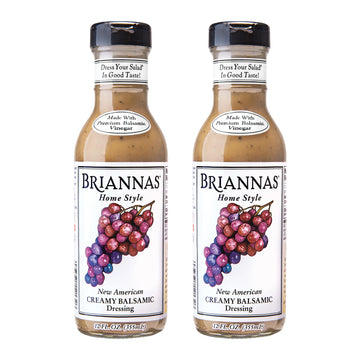 BRIANNAS - Home Style New American Creamy Balsamic Dressing - Fine Salad Dressing made with Premium Ingredients - Gluten Free Dr