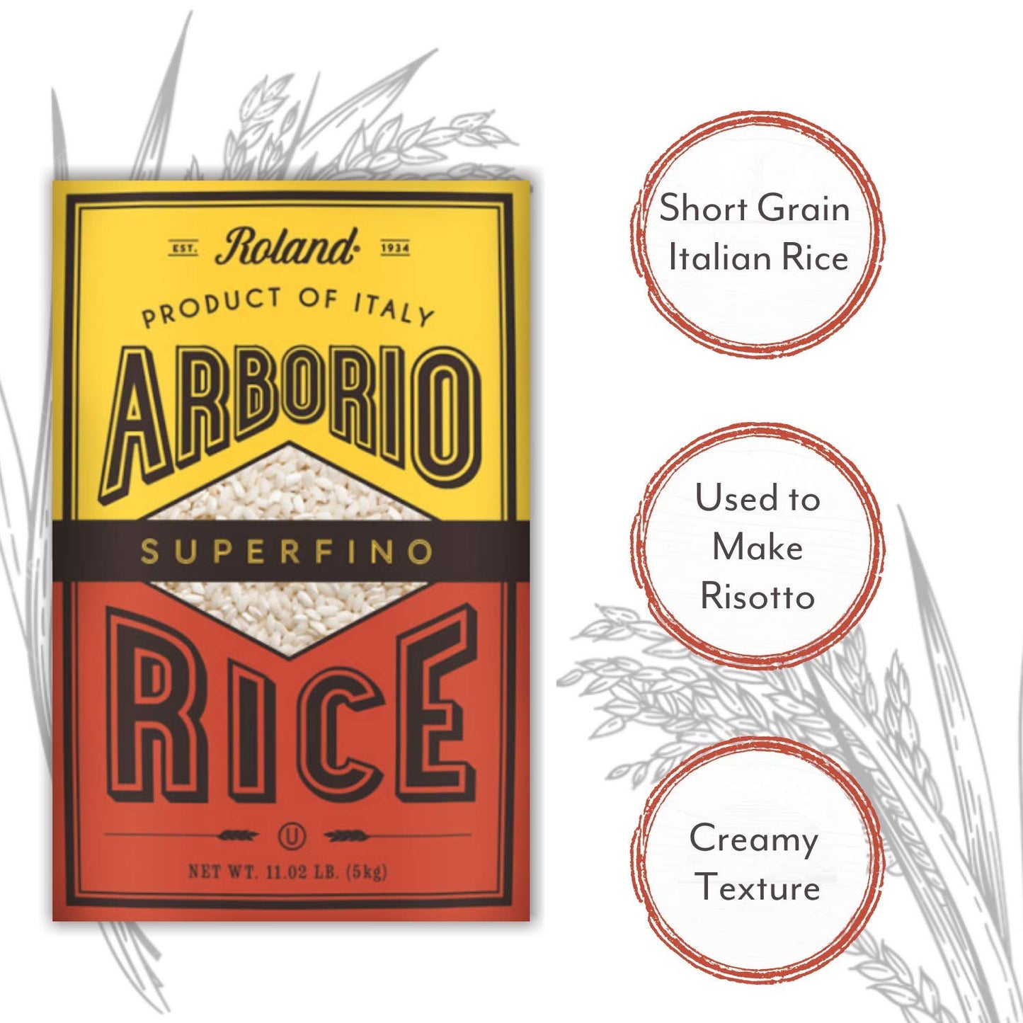 Roland Foods Arborio Rice, Superfino, 11 Lbs