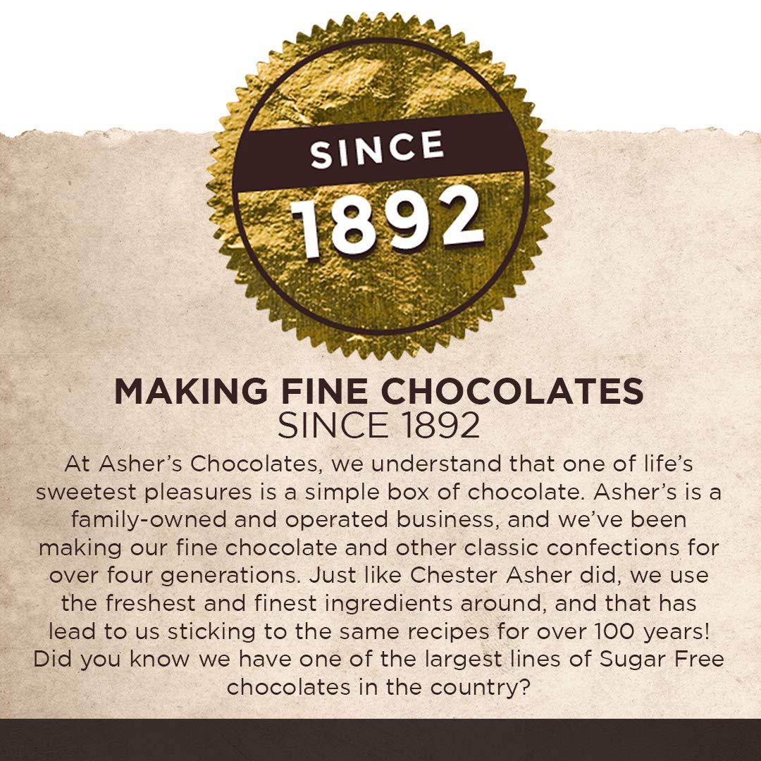 Ashers Chocolates, Gourmet Chocolate Covered Almond Bark, Sweet and Salty Candy with Almonds, Small Batches of Kosher Chocolate