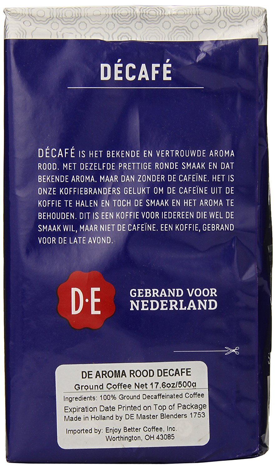 Douwe Egberts Aroma Rood Decaf Coffee, 17.6 Ounce, Pack of 1