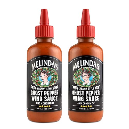 Melinda'S - Creamy Style Ghost Pepper Wing Sauce - 12Oz, 2Pck