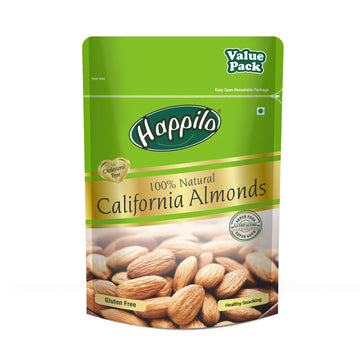 Happilo 100% Natural Premium Californian Almonds Value Pack Pouch, 500 g