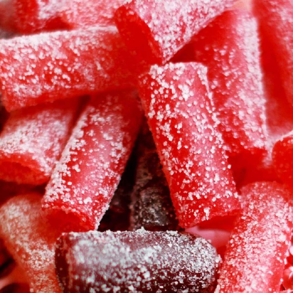 Sour Punch Bites, Cherry, Strawberry, Watermelon & Raspberry Favorite Red Flavors, Chewy Candy, 9Oz Bag (12 Pack)