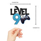Caiwowo Level 9 Game Birthday Cake Topper - Blue Paper Decoration for Boys 9th Birthday Party