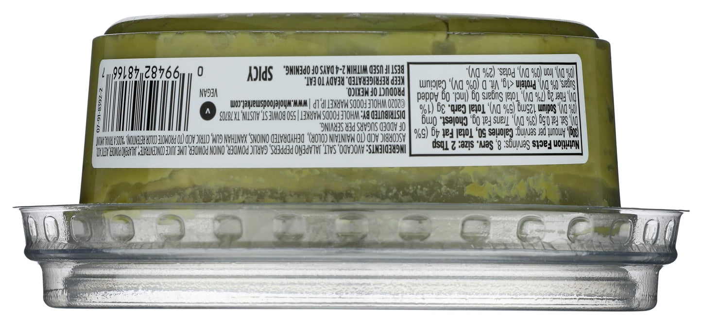 Whole Foods Market Guacamole, Spicy, 8 Oz