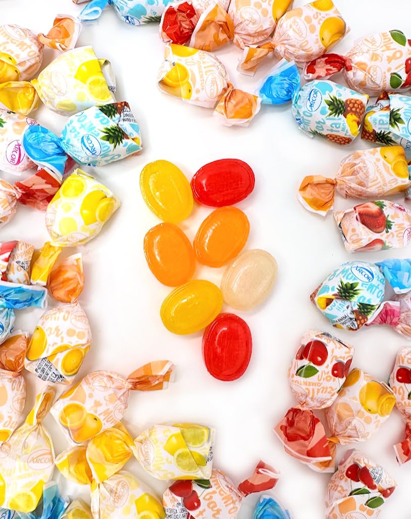 SweetGourmet Hard Candy Assorted Fruit Filled Bon Bon | 5 Pound Bag