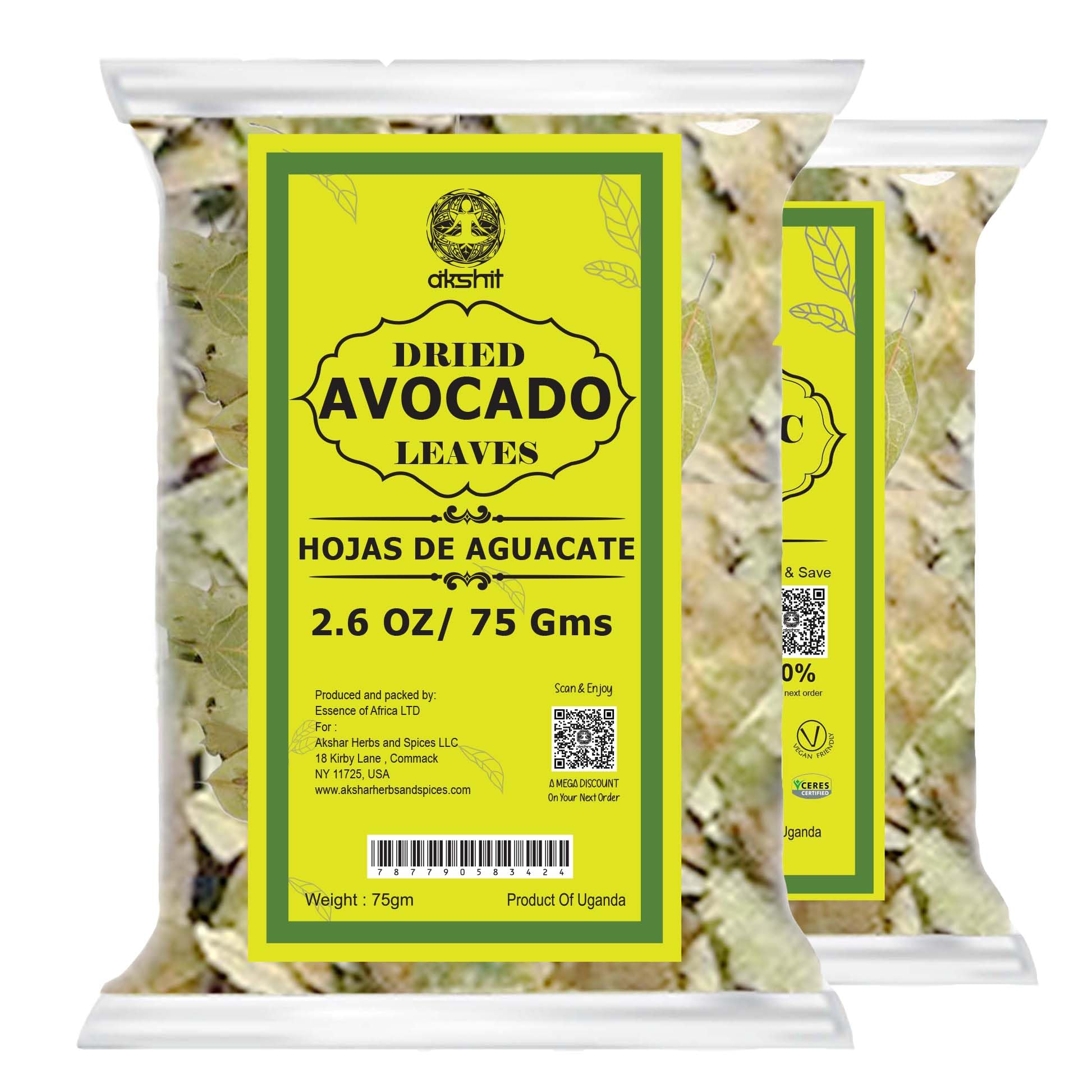 Akshit Organic Dried Avocado Leaves Tea, Non-GMO, Vegan, Gluten-Free, 2.6 Ounce (Pack of 2)