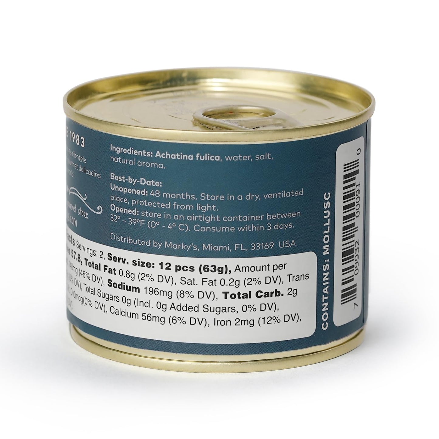 Marky'S French Escargot Achatine Snails Without Shells - 2 Dozen - 4.4 Oz / 125 G