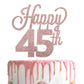 Lingteer Happy 45Th Birthday Cake Topper - Cheers To 45Th Birthday 45 Years Old Birthday Party Cake Decorations Sign.