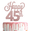 Lingteer Happy 45Th Birthday Cake Topper - Cheers To 45Th Birthday 45 Years Old Birthday Party Cake Decorations Sign.
