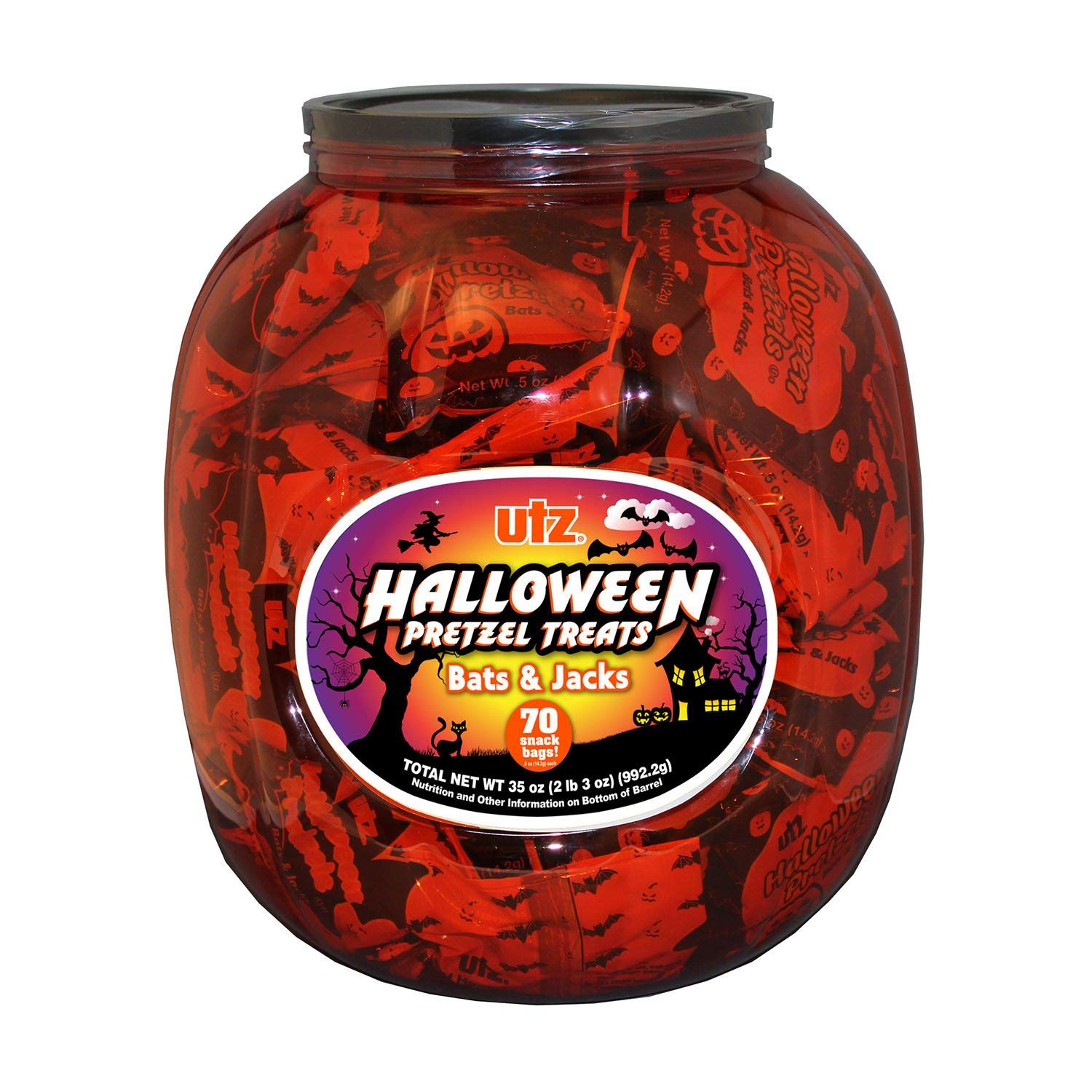 UTZ Bats & Jacks Shaped Pretzels 70 X .5 Oz Net Wt (35 Oz)