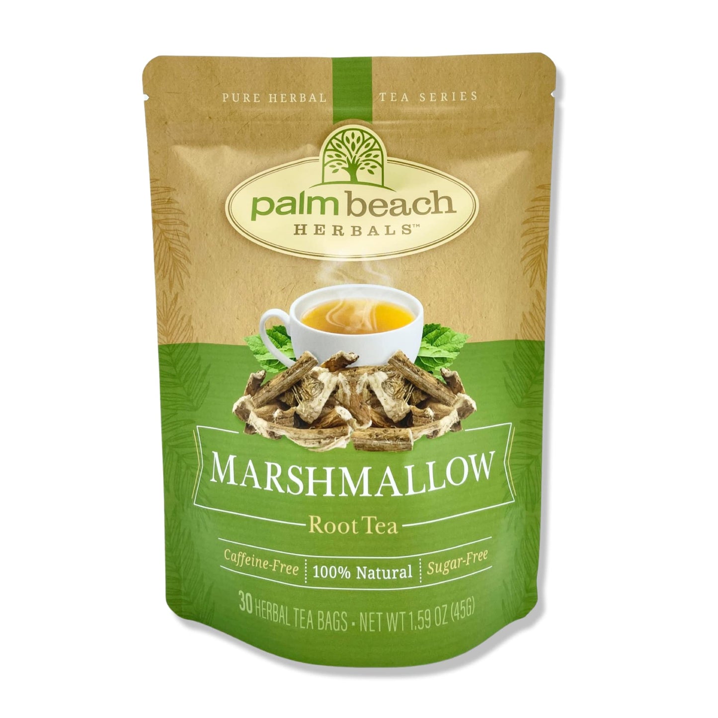 Palm Beach Medicinal Herbs Marshmallow Root Tea - Herbal Tea Series, 30 Count, Pack of 1