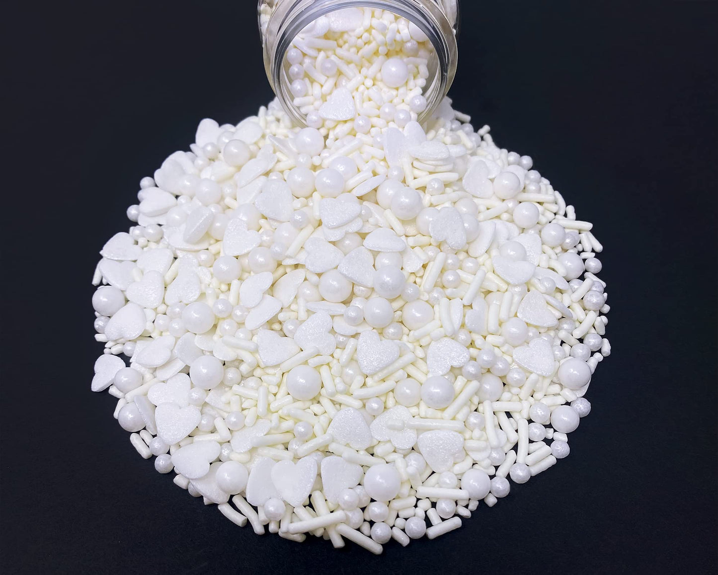 Mystic Sprinkles Wedding/Bridal Sprinkles Mixes (Happily Ever After In White Sprinkle Mix 3.8Oz)