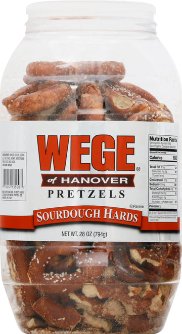 Wege of Hanover Sourdough Hard Pretzels (28-oz Barrel)