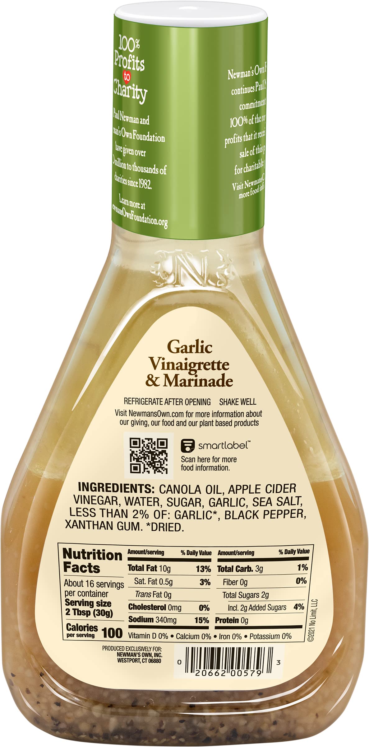 Newman'S Own Garlic Vinaigrette & Marinade, 16 Oz
