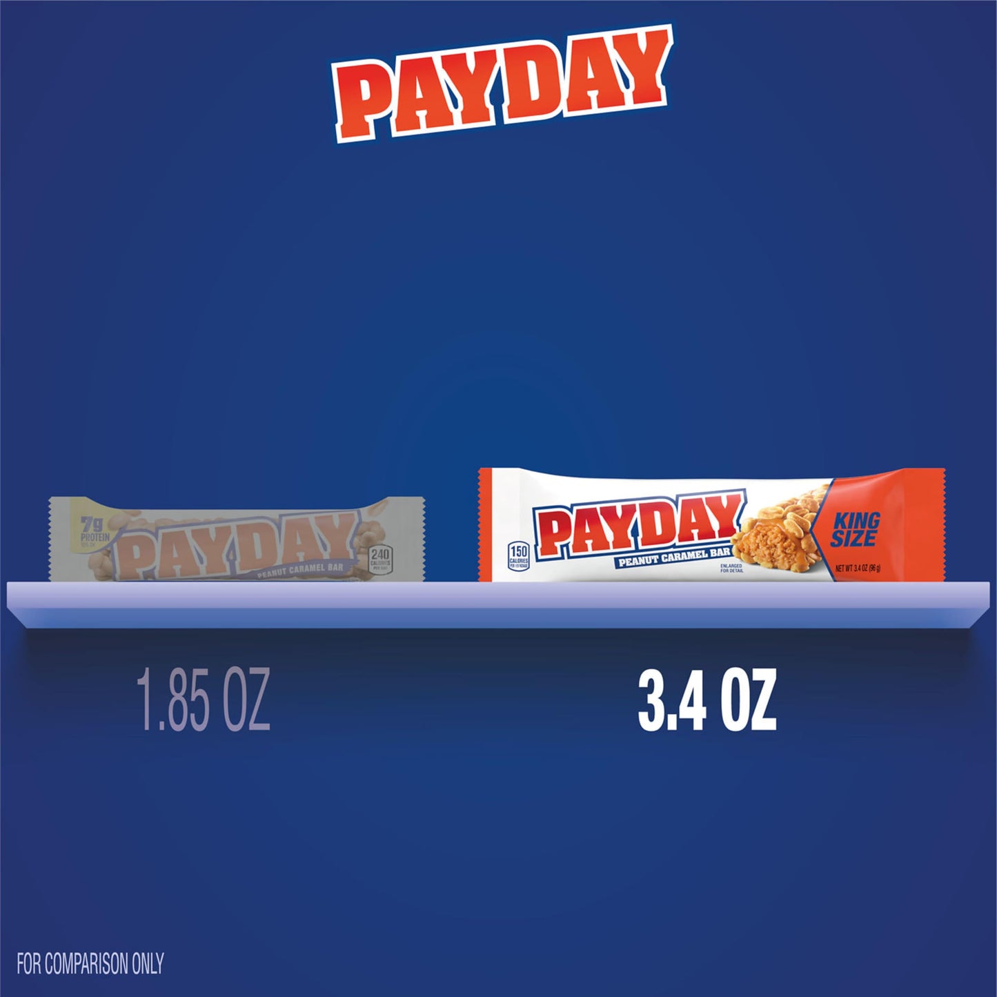 PayDay Peanut Caramel Candy Bars, King Size, 3.4 oz, 18 Count (Pack of 1)