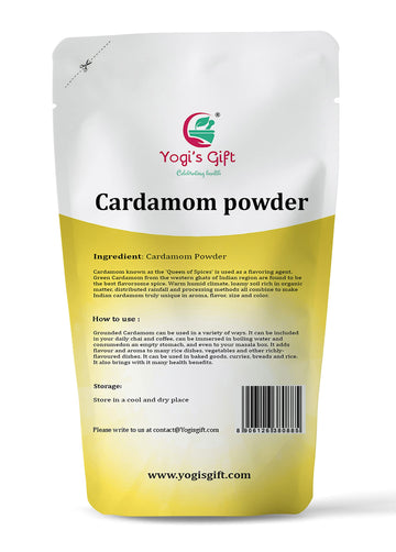 Cardamom Powder 4 Oz | Fresh, Aromatic And Flavourful Ground Cardamom | Cardamom Ground Spice | Aka Elaichi, Cardamon | By Yogi'
