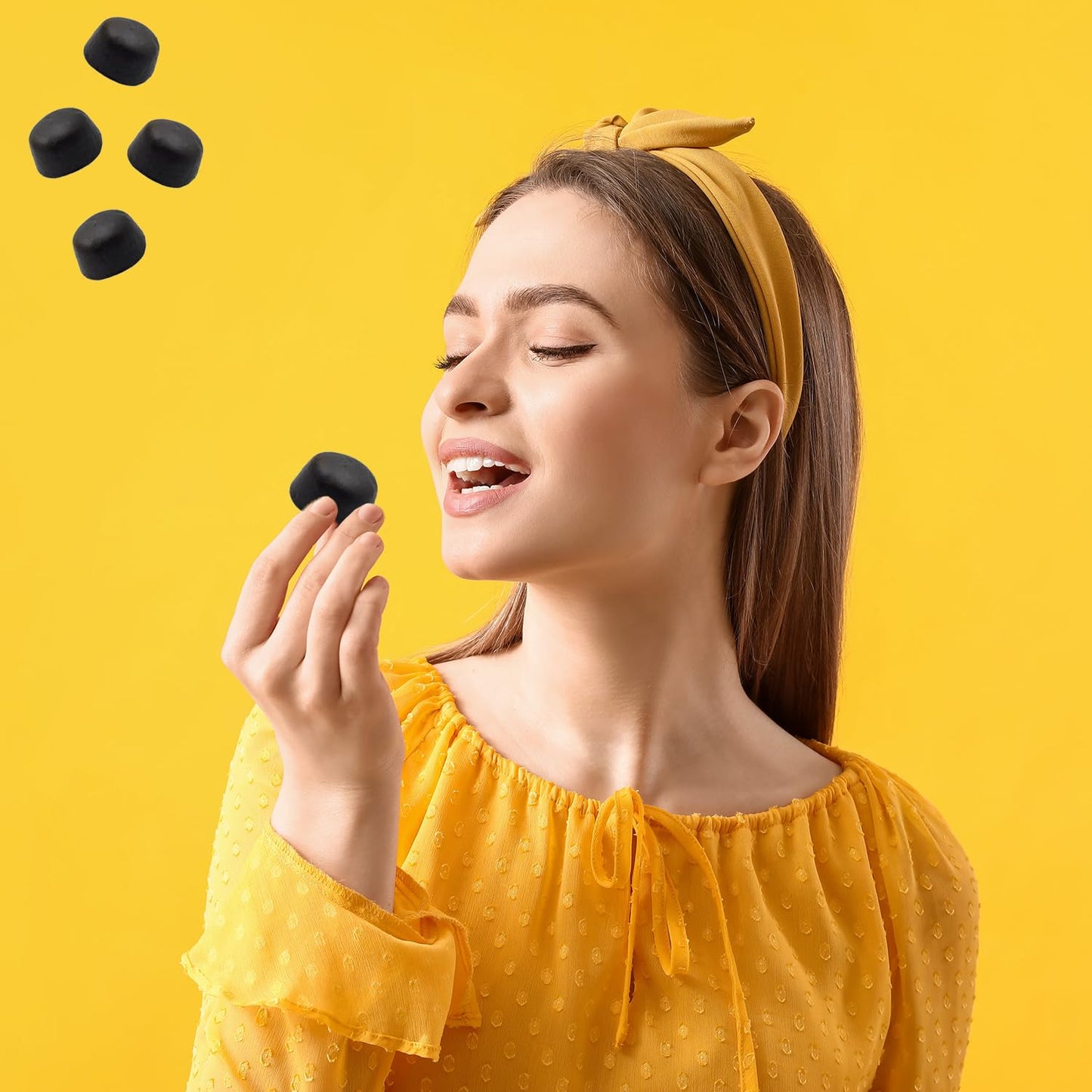 Fruidles Black Licorice Drops, Non-GMO Dutch Gummies, Soft Candy, 2.2 Pounds