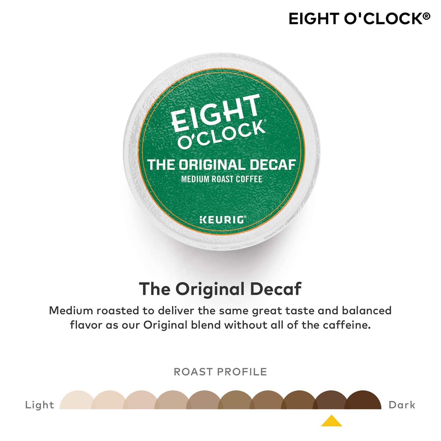 Eight OClock Coffee Decaf Medium Roast K-Cup Pods, 48 Count