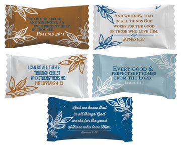 Bible Verses Buttermints, Mint Candies, After Dinner Mints, Butter Mint Candy, Fat-Free, Individually Wrapped (55 Pieces)