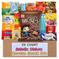 Asiatic Dishes Korean Snack Box - 24 Count Variety Pack with Cookies, Crackers, Coffee Mix, and Candy - Gift Care Package for Ad