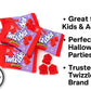 Twizller Ghosts - Cherry Flavor - Fun Size Chewy Bites, Individually Wrapped Licorice-Style Treats, 1 lb Bag, Perfect for Hallow