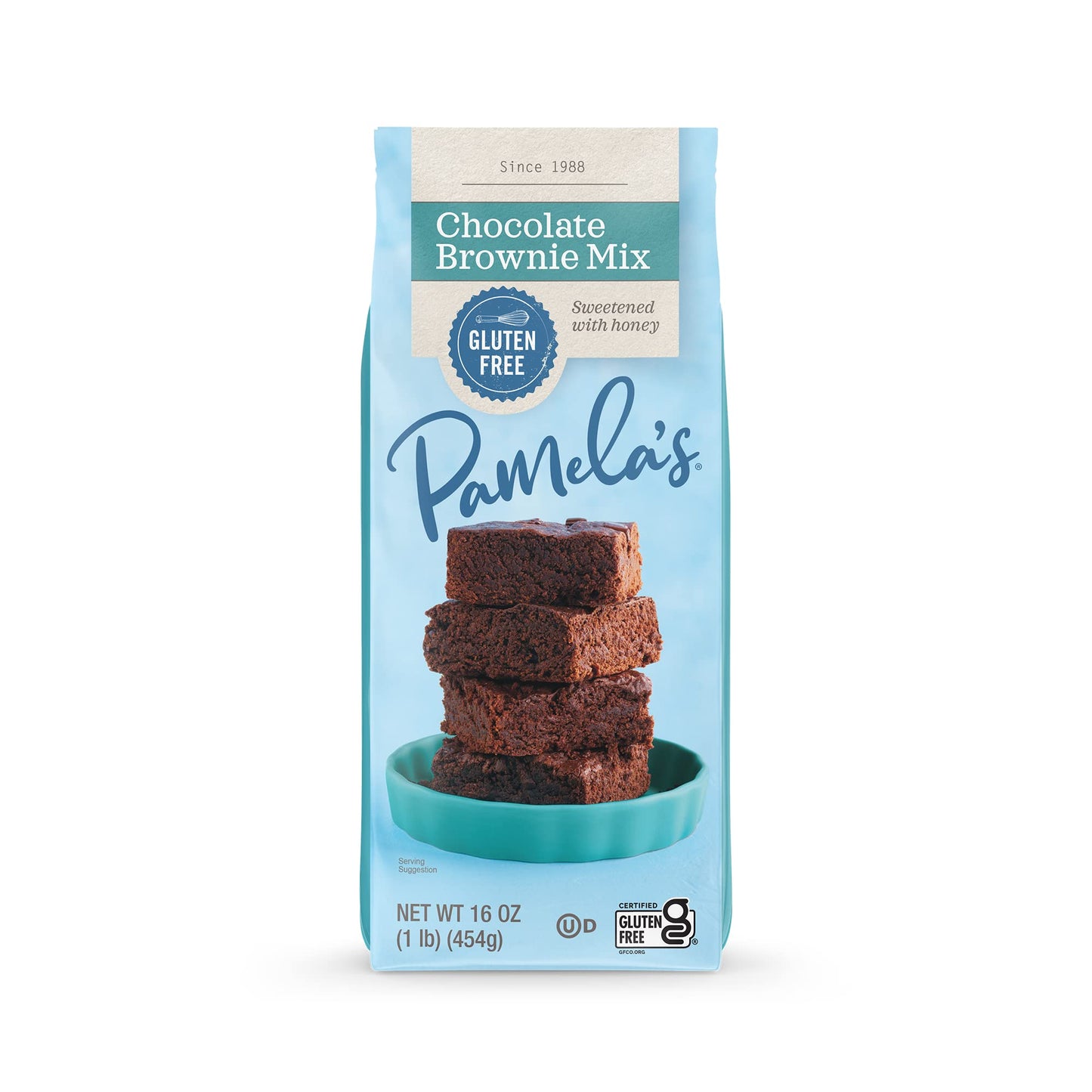 Pamelas Baking Mixes, Chocolate Brownie Mix, Gluten-Free, 16 oz. (Pack of 3)
