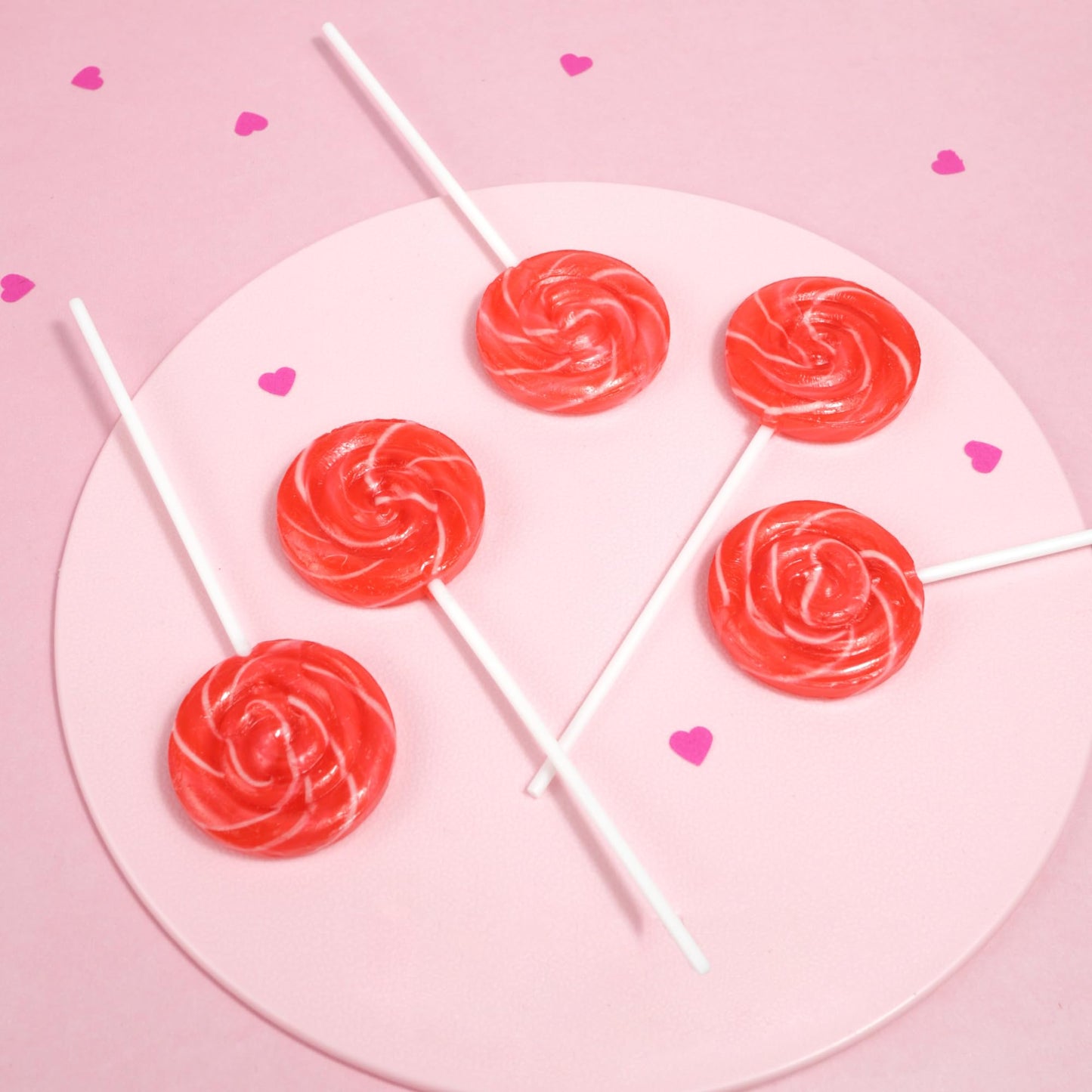Individually Wrapped Red Swirl Lollipops, Strawberry Flavored, 24 Pieces