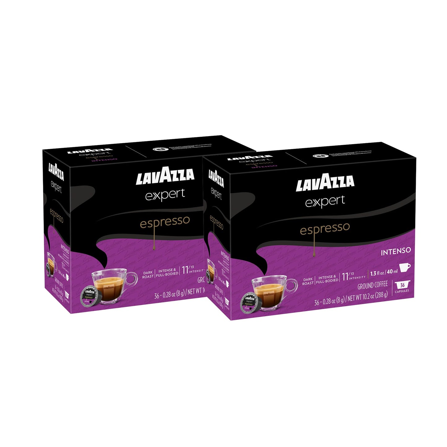 Lavazza Expert Espresso Intenso Units  Dark Roast  Arabica And Robusta Blend  Compatible With Lavazza Classy Machines (72 Units)