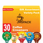 Variety Pack Creamers Liquid Creamer Singles | Gift Assortment Box | Coffee Cream, French Vanilla, Original, Irish Creme, Hazelnut & Half & Half - No Refrigeration - Box Of 30.