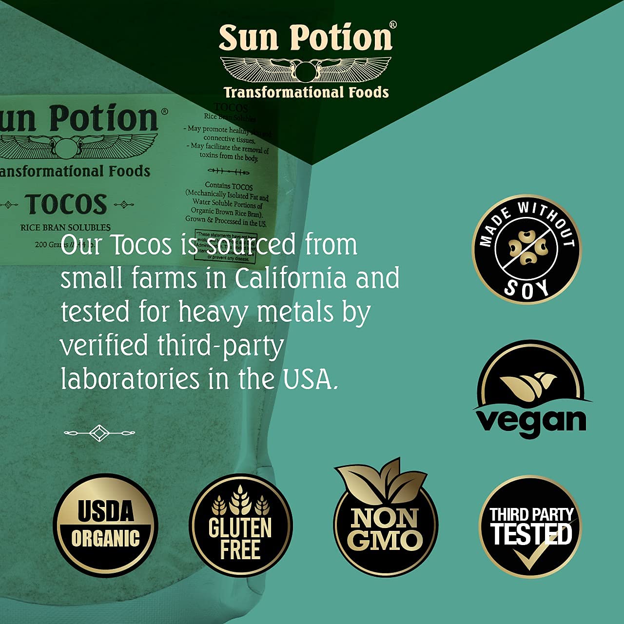 Sun Potion Tocos - Rice Bran Solubles (200g)