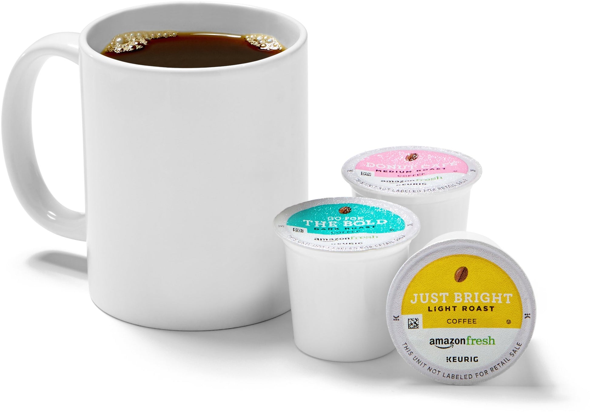 AmazonFresh Coffee Variety Pack, 60 Count, 3 Flavors, Compatible with Keurig K-Cup Brewer